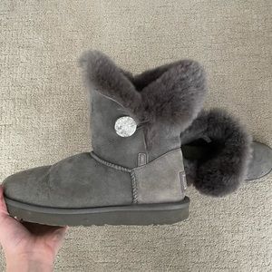 Grey UGG Boots w Swarovski Crystal!